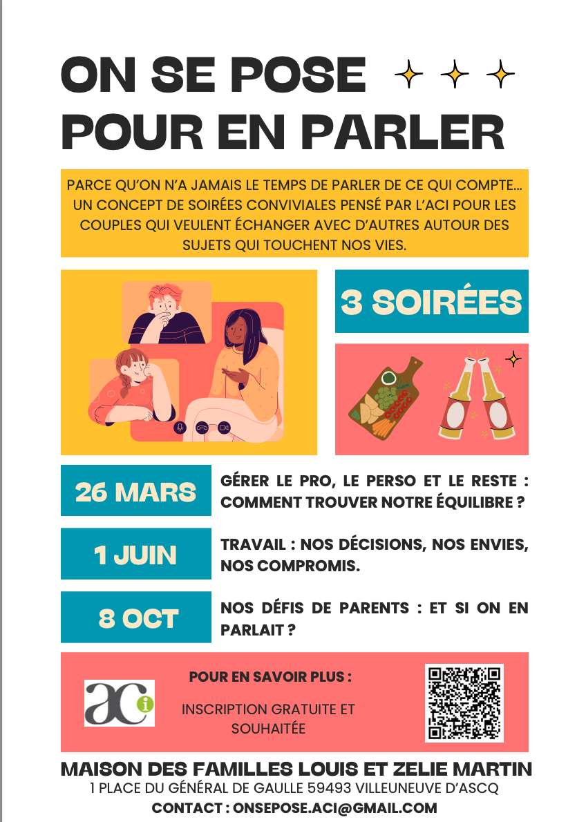 « On se pose pour en parler » – pour les couples de 25 à 45 ans