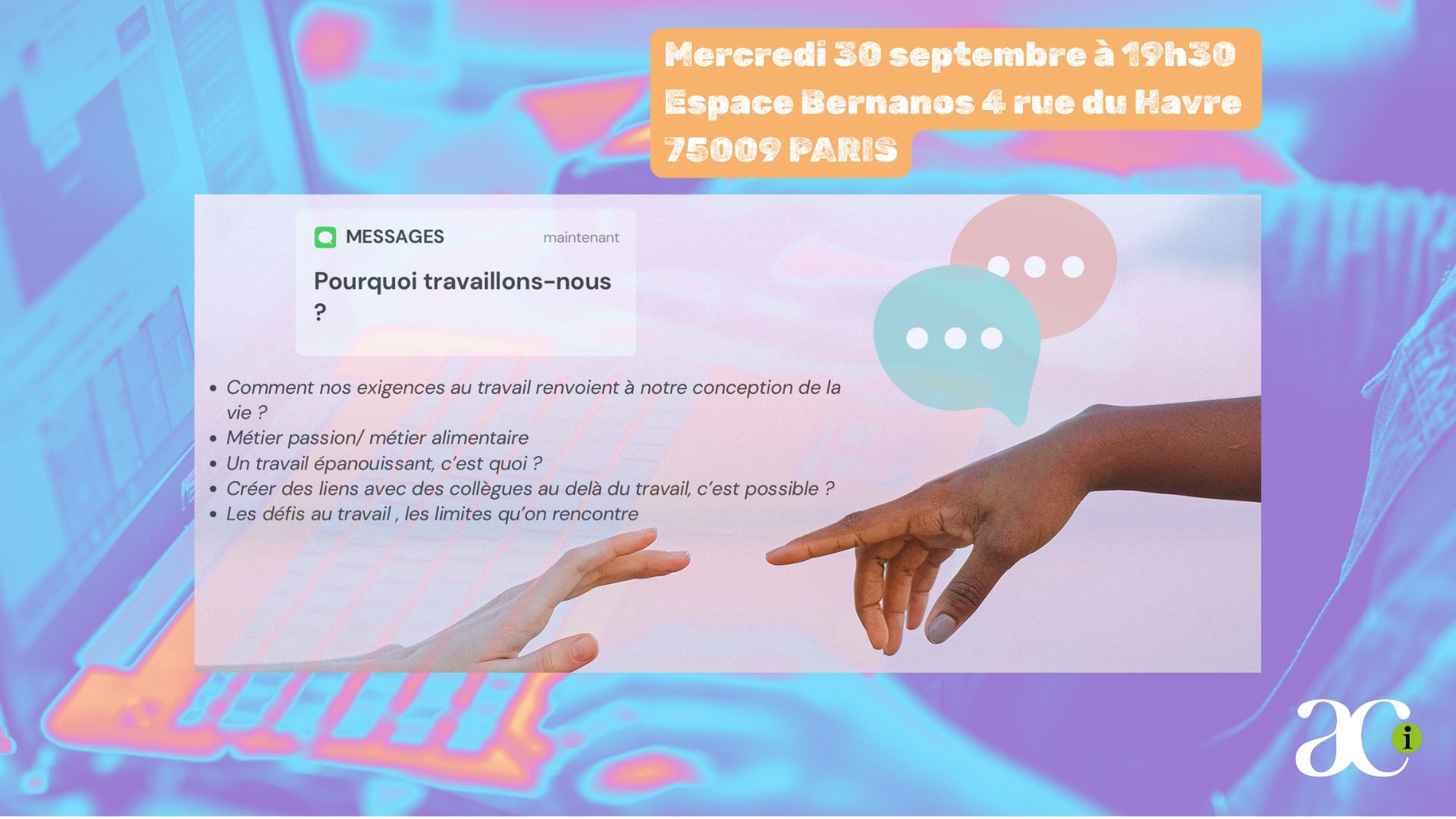 30.09 Jeunes et travail, rencontre &agrave; Paris
